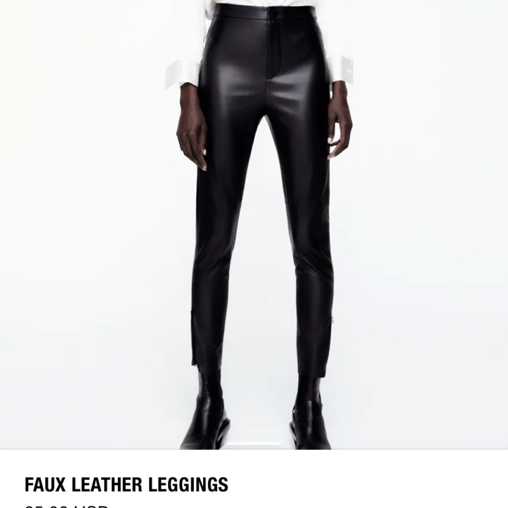 Zara Faux Leather Leggings